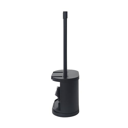 Black Toilet Bowl Brush and Plunger Set with Holder - Open Back Design