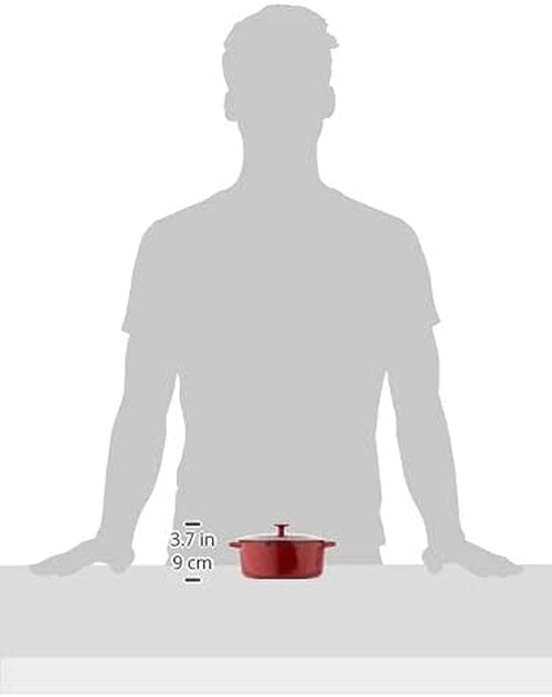 Cuisinart Enameled Cast Iron Round Casserole - 7-Quart in Cardinal Red for Perfect Cooking