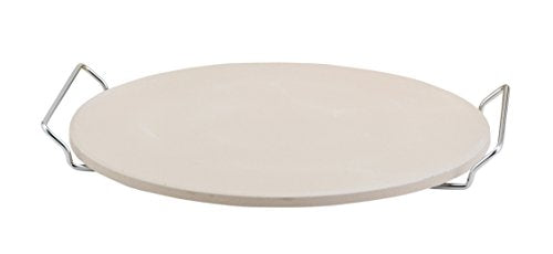 Fantes Pizza Baking Stone with Serving Rack, Natural Ceramic Stoneware, The Italian Market Original since 1906