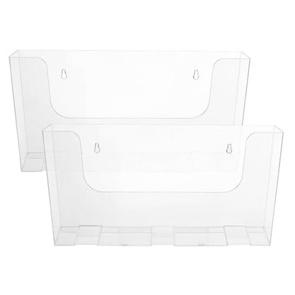 Acrylic Wall File Rack for Documents and Magazines - 2 Pack