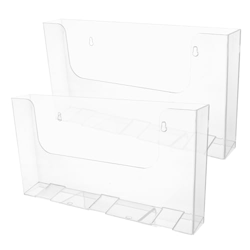 Large Wall Mounted Acrylic File Holder for Flyers Posters - Office Organization