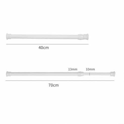 Spring Loaded Tension Curtain Rod 40-70cm Extendable Telescopic Pole