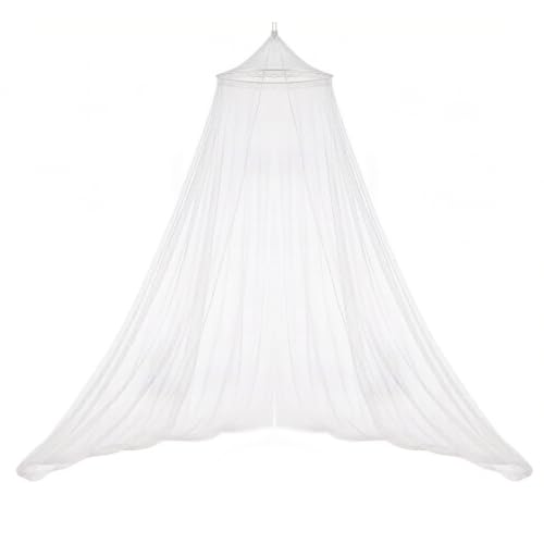 Princess Lace Bed Canopy - No Assembly Mosquito Net for Beds, White 23.6x102.4x315 Inches