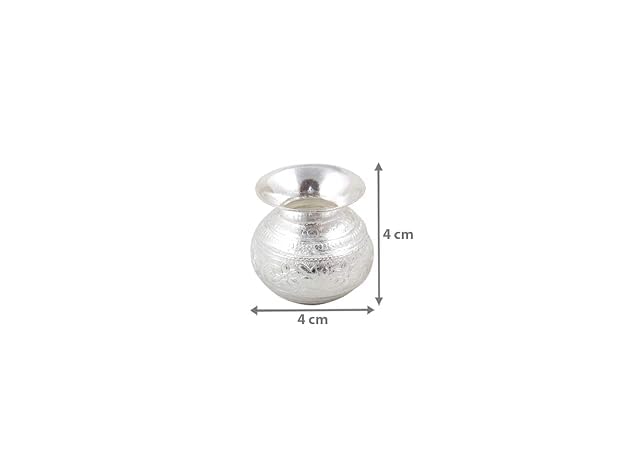 Silver-Plated Small Kalash for Pooja Rituals | Traditional Decorative Vessel
