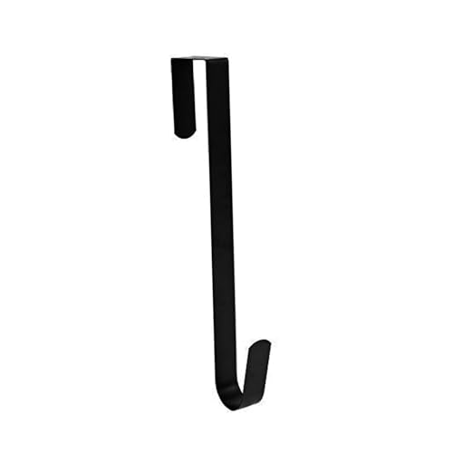 10 Inch Metal Wreath Hanger Over The Door Hooks for Christmas & Holiday Decorations Black