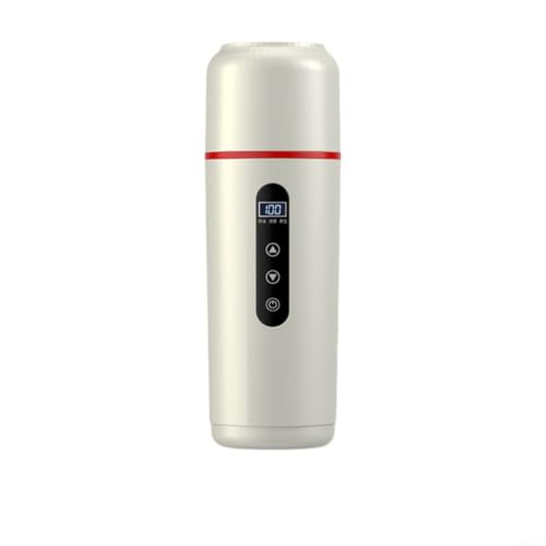 White Electric Travel Kettle for Car 12V/24V with Touch Control & LCD Display