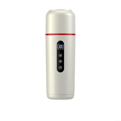 White Electric Travel Kettle for Car 12V/24V with Touch Control & LCD Display