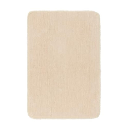 Ivory Bathroom Rug 17x24 Absorbent Quick Dry Non Slip Washable Mat