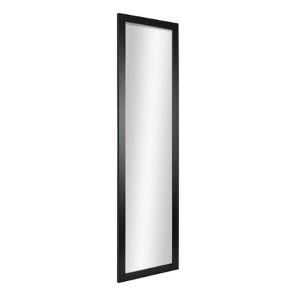 Black Over-The-Door Full Length Mirror - 14 x 50 Inch Wall Mount Decor