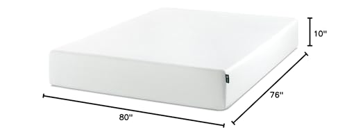 Zinus 10 Inch King Green Tea Memory Foam Mattress [New Version], Fiberglass Free, Medium Firm Feel, Zoned Pressure Relief, Certified Safe Foams & Fabric, Mattress in A Box
