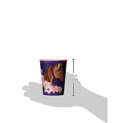 Saddle Up Premium Favor Cup, 16oz. - 1 Count - Premium Horse-Themed Party Accessory, Ideal for Western Events