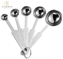 Premium No Rust Stainless Steel Measuring Cups & Spoons Set - 10-Piece Kitchen Gadgets with Engraved Measurements