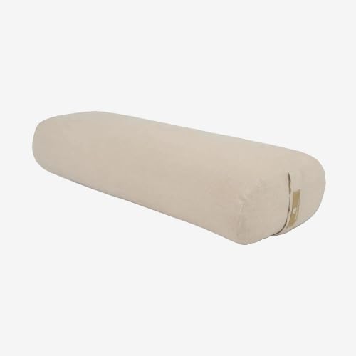 Yoga Bolster Pillow - Natural Linen Support Cushion for Restorative Yoga & Meditation