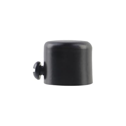 Semetall Black Curtain Rod End Caps Finials - 0.75 Inch Size, 4 Pack
