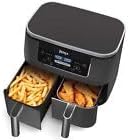 Ninja DZ201 Foodi 8-Quart DualZone Air Fryer - 6-in-1 with Smart Finish & Match Cook