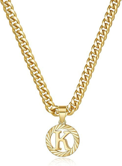 Hollow Letter Pendant Necklace