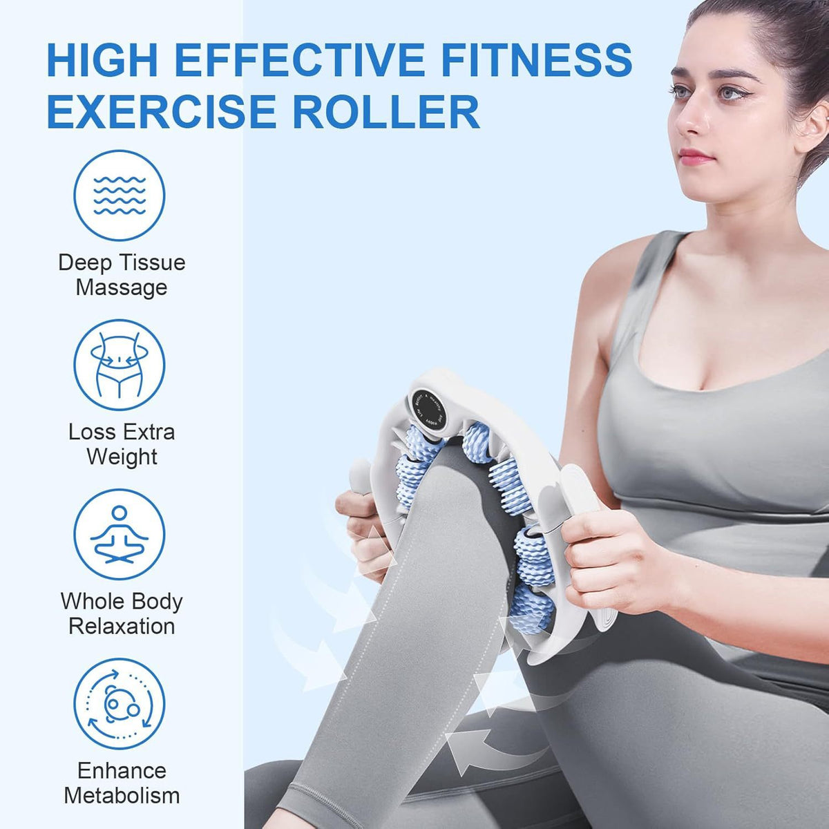 Circular leg-clamping roller