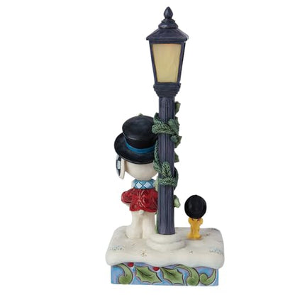 Peanuts Jim Shore Snoopy & Woodstock Christmas Figurine with Light - Handcrafted Resin Decor