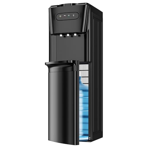 Tehanld Bottom Loading Water Cooler Dispenser Charcoal Black - Hot Cold Room Temp