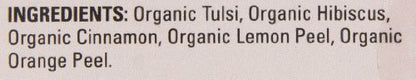 Davidson's Organics, Tulsi Hibiscus Flower, 25-count Tea Bags, Pack of 6