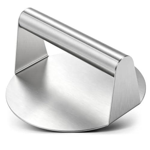 Stainless Steel Burger Press 5.5 Inch for Perfect Patties & Grilling