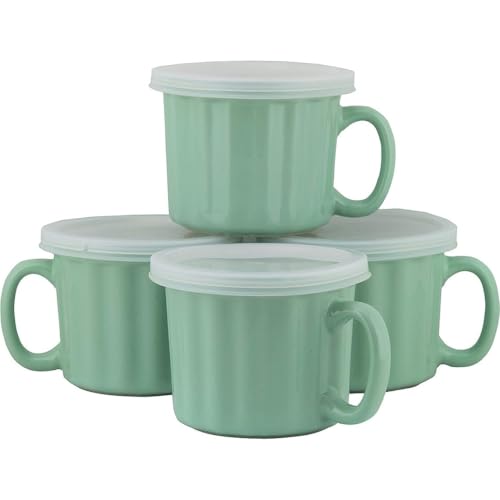 16oz Soup Mug Set with Lid - Turquoise, Microwave & Dishwasher Safe