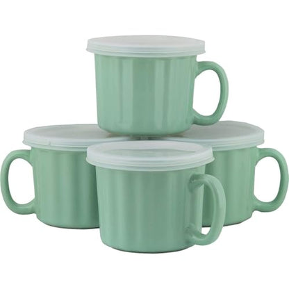 16oz Soup Mug Set with Lid - Turquoise, Microwave & Dishwasher Safe