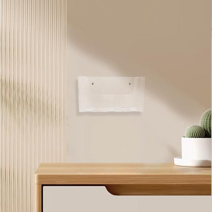 Large Wall Mounted Acrylic File Holder for Flyers Posters - Office Organization