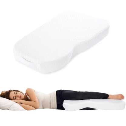 MABOZOO Memory Foam Knee Pillow for Side Sleepers Hip Pain,Trapezoidal Between Leg Pillow for Lower Back Pin Relief and Pregnancy Support,Spine Alignment,Ankle and Back Support