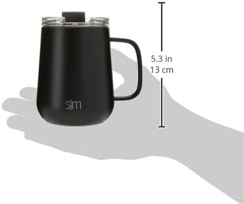 Simple Modern Voyager Signature Mug - Insulated Travel Coffee Tumbler with 360° Lid | 12oz, Midnight Black