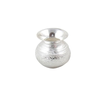 Silver-Plated Small Kalash for Pooja Rituals | Traditional Decorative Vessel