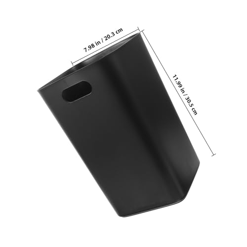 Large 13 Gallon Black Plastic Trash Can Without Lid for Bedroom Kitchen Office