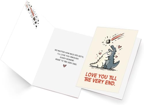 Anniversary Card for Husband Wife - Dinosaur Love Theme - ACH-225