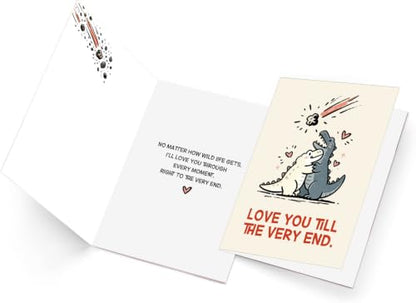 Anniversary Card for Husband Wife - Dinosaur Love Theme - ACH-225