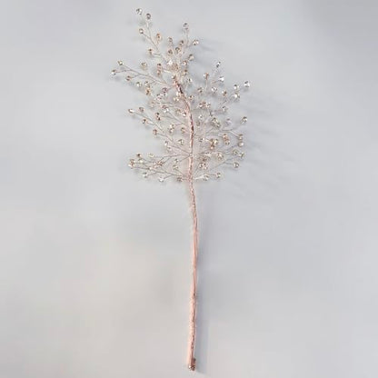 Champagne Crystal Glitter Berry Stem Ornaments for Christmas Tree & Vase Fillers - 1 Pack