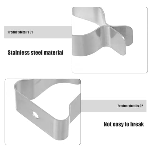 Stainless Steel Window Well Cover Clips - Heavy Duty Spring Clamp Set for Windows