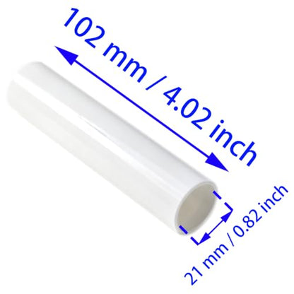 White Plastic Candle Cover Sleeves for Chandeliers - 6 Pack, 4 Inch