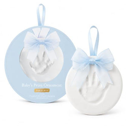Baby Handprint Footprint Clay Keepsake Kit Blue - No-Bake Ornament Set