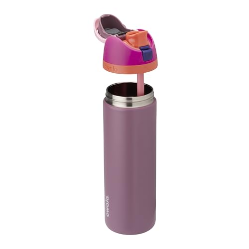 Owala FreeSip Insulated Stainless Steel Water Bottle with Straw for Sports and Travel, BPA-Free Sports Water Bottle, 24 oz, Crown Jewel