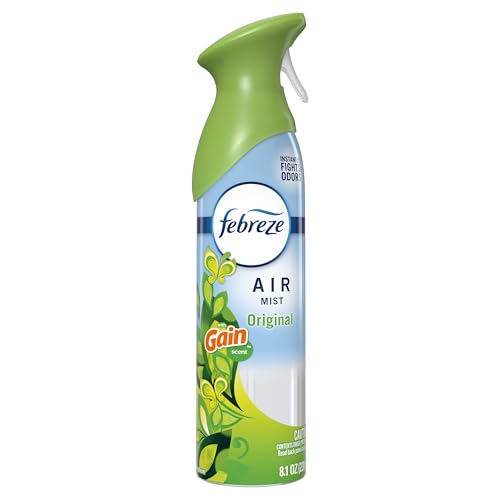 Febreze Air Mist, Air Freshener Spray, Odor Fighting Room Spray, Deodorizer for Home Bathroom Kitchen Office Apartment Dorm Room Classroom, Gain Original Scent, 8.1oz (Pack of 6)
