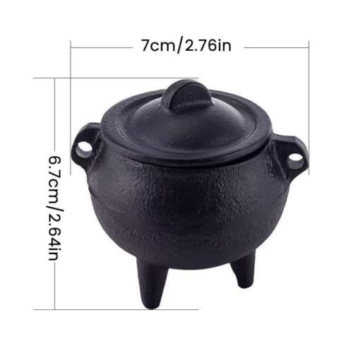 Small Cast Iron Incense Burner with Removable Lid - Gothic Home Decor