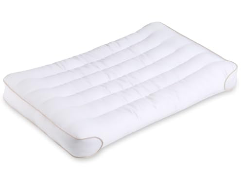 White Flat Support Pillow for Sleeping Queen Size 1 Pack - High Support