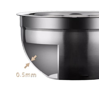 vitasunhow Stainless Steel Mixing Bowl Durable and Rustproof Easy Grip and Stability Design Bowl Versatile for Cooking Baking Prepping and Food Storage (20CM)