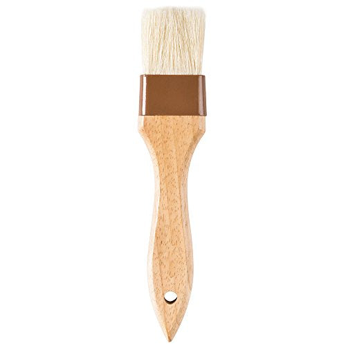 1-Inch Pastry Brush with Boar Bristles and Lacquered Hardwood Handle, Basting BBQ Marinade Brush, Kitchen/Cooking Brushes