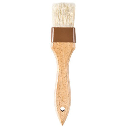 1-Inch Pastry Brush with Boar Bristles and Lacquered Hardwood Handle, Basting BBQ Marinade Brush, Kitchen/Cooking Brushes