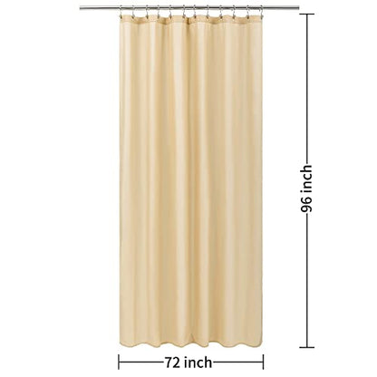 ALYVIA SPRING Extra Long Fabric Shower Curtain Liner Waterproof - 72" x 96", Soft & Lightweight X-Long Shower Curtain with 3 Magnets, Machine Washable - 72x96, Khaki