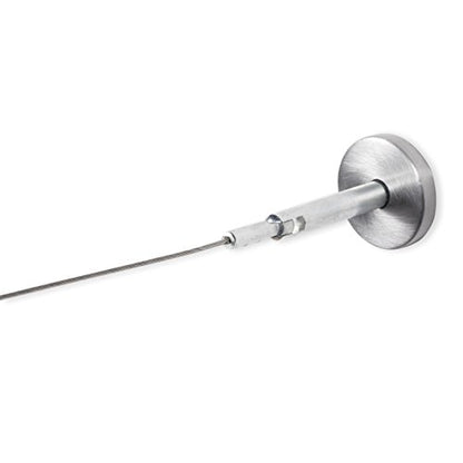 196-Inch Stainless Steel Curtain Wire Rod Set with 24 Clips - 2 Pack, Chrome Finish