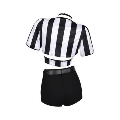 Medium Black Referee Costume Set for Women - Halloween Party Dress Up
