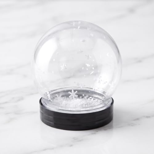 Small Clear Glass Snow Globe Craft Supplies - 2.66 Inch Holiday Decoration