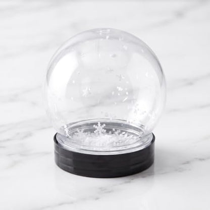 Small Clear Glass Snow Globe Craft Supplies - 2.66 Inch Holiday Decoration
